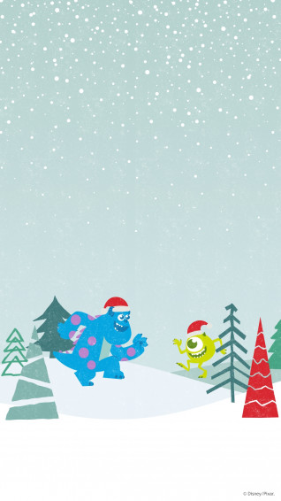 Pixar Holiday Wallpaper iPhone Android Apple Watch Disney