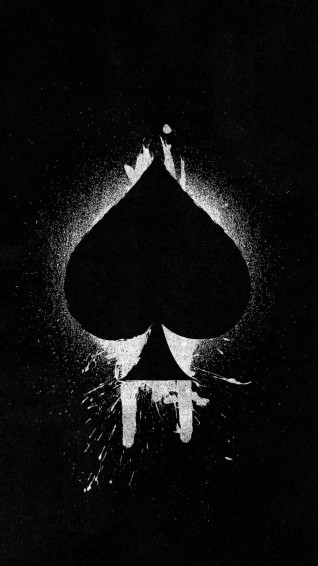 Spade Card iPhone Wallpaper Dark Phone