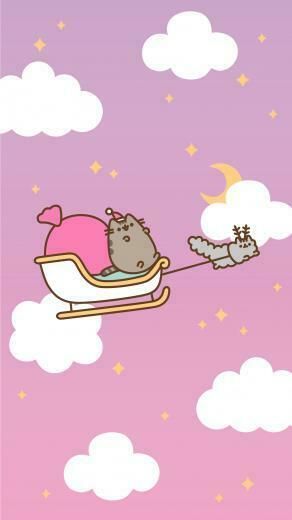 Christmas Pusheen Android And iPhone Wallpaper Claires