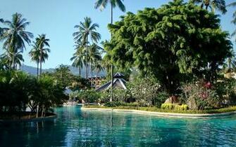 Exotic Holiday Resort Wallpaper