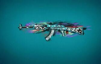 Wallpaper Line Spot Blue Background Ak Paint Cs Go Custom