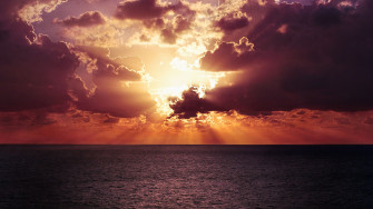 Wallpaper 4k Vibrant Sunset Evening Landscape