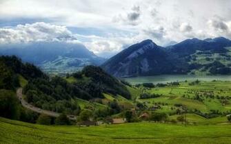 Mountains Grass Top Piedmont Stock Photos Image HD