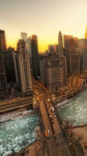 Winter In Chicago iPhone 5s Wallpaper