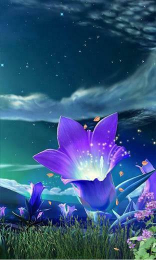 Glowing Flowers Live Wallpaper Screenshot