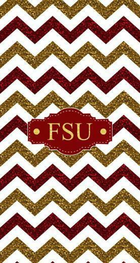 Florida State Fsu Glitter Chevron Monogram Wallpaper Made With