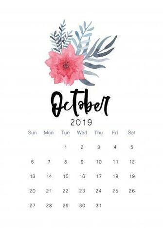 October Printable Calendar The Cactus Creative