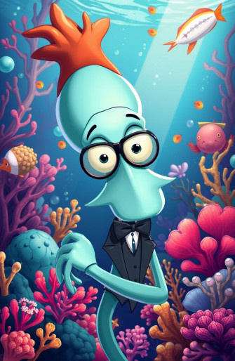 Handsome Squidward Wallpaper