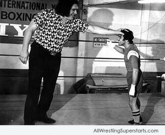 Andre The Giant With Fan Wwe Superstars Wallpaper