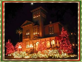 Elegant Christmas House Photography Desktop Wallpaper
