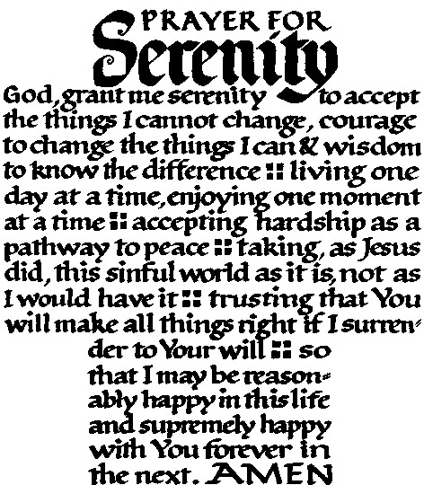 Serenity Prayer Graphics Code Comments Pictures