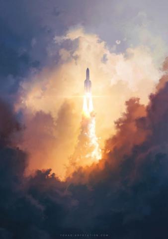 Sylvain Sarrailh Ariane5bartstation Artwork Illustration HD