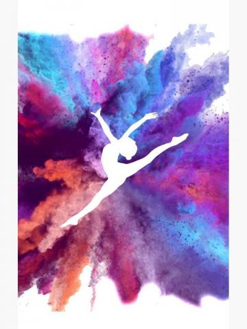 Gymnast Rainbow Explosion Throw Pillow By Flexiblepeople