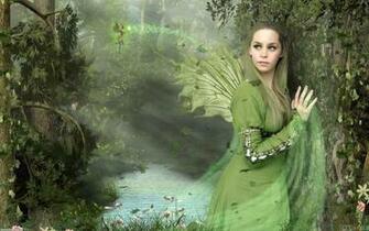 Green Fairy Wallpaper Open Walls