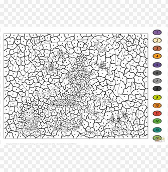 Coloring S For Teenagers Difficult Color By Number Png Image