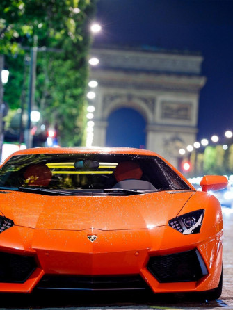 Orange Lamborghini Aventador Supercar 4k Ultra HD Mobile Wallpaper
