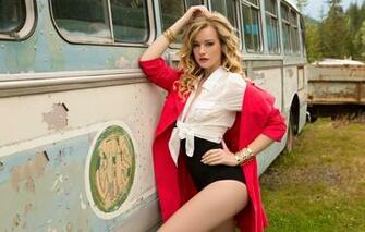 Wallpaper Red Playboy Blonde Blouse Bus Cloak Model Body