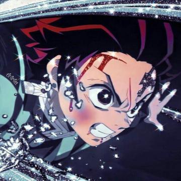 Kamado Tanjiro Glitter Aesthetic Icon Kimetsu No Yaiba Icons Pfp