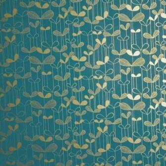 Buy Missprint Designer Wallpaper Saplings Turquoise And Gold
