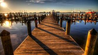 Harbor Sunset Widescreen Wallpaper