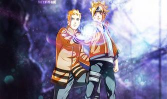 Naruto And His Son Boruto Computer Wallpaper Desktop Background