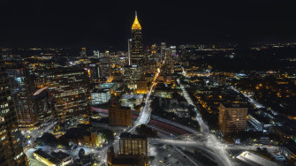Atlanta City In Aerial Wallpaper