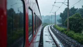 Rainy Train Wallpaper