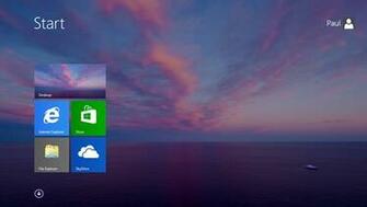 Windows Blue Start Screen With The Same Wallpaper As