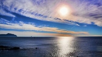 Seascape Sunset Full HD Nature Desktop Wallpaper For Laptop Widescreen