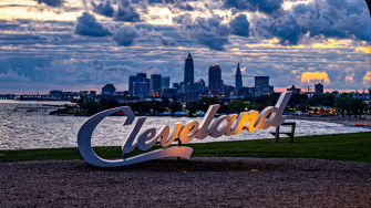 Wallpaper Id City Coast Inscription Cleveland