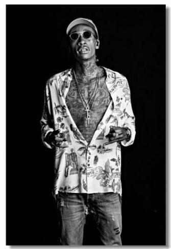 Custom S Wall Mural Rapper Wiz Khalifa Poster