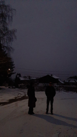Snow Silhouettes Snowing Aesthetic Wallpaper Night