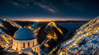 4k Wallpaper Santorini Greece Europe R Stablediffusion