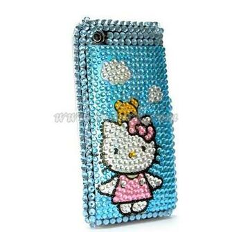 Hello Kitty Diamond Rhinestone Bling Hard Case For Apple iPhone 3gs