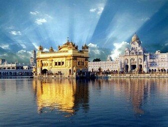 Golden Temple Beautiful Sky
