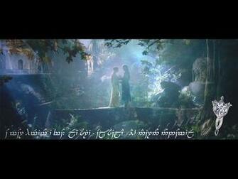 Description Aragorn And Arwen With The Lyrics To An Ron In Sindarin