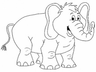 Name Animals Elephant Coloring S Book Image Of