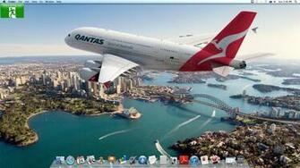 The Default Wallpaper On Computers In Qantas Club Is