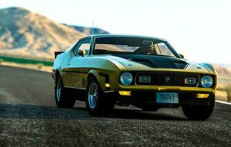 Ford Mustang Muscle Car Front Rendering Background