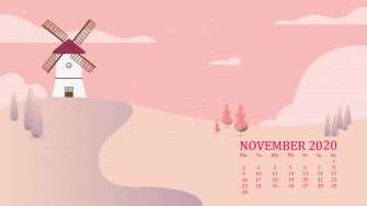 November Desktop Calendar Wallpaper