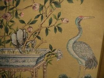 Framed Handpainted Chinese Wallpaper At 1stdibs