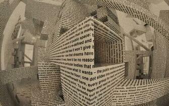 Manipulation Paper Words Letters Newspaper Shapes Wallpaper Background