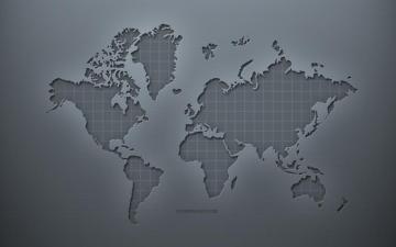 Wallpaper World Map Gray Creative Background