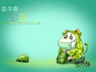 Cobo Panda Zodiac Signs Wallpaper Taurus Cute Sign