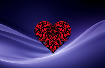 Red And Black Heart Wallpaper