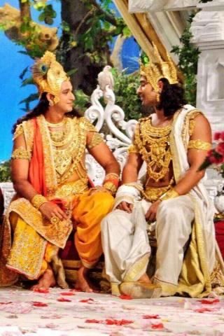 Krishna Arjun Radha Image Lord
