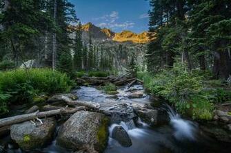 Colorado River Trees Mountains Landscape Wallpaper Background