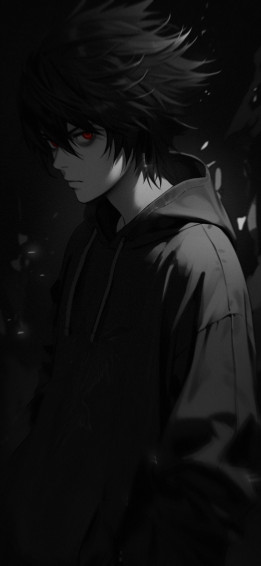Death Note L Black Wallpaper For iPhone