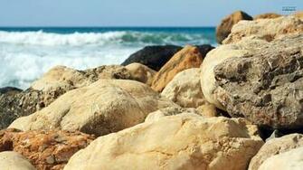 Beach Rocks HD Wallpaper