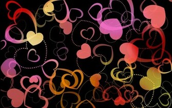 Colorful Hearts Wallpaper
